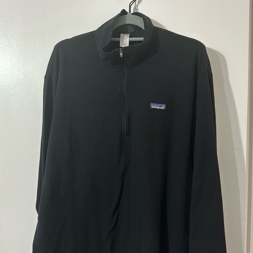 Patagonia 1/4 Zip Pullover Sweater, Men’s XL, Black